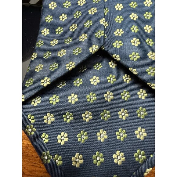 BEAU BRUMMEL Floral Flower MEN'S TIE  100%  SILK handmade - Picture 5 of 6